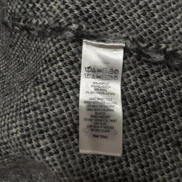 Christian Siriano black and grey wool blend sweater #winterknits - Picture 6 of 7